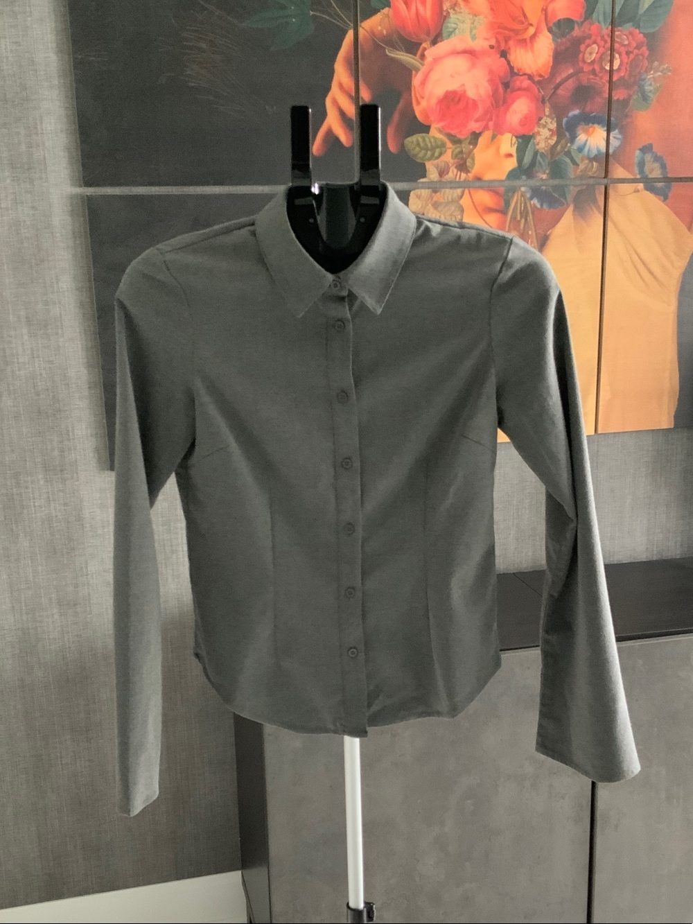 twik Gray Button-Down Collared Shirt S